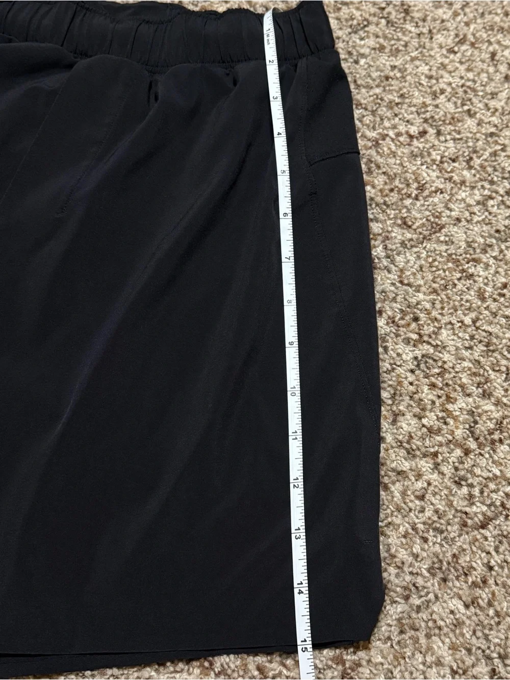 lululemon athletica Black Athletic Running Shorts- Liner Removed Mens Small